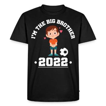 Deviens Grand Frère 2022 - T-shirt Premium bio Homme - noir - Devant - Nico (187cm)