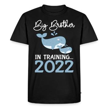 Grand frère 2022 Rencontre - T-shirt Premium bio Homme - noir - Devant - Nico (187cm)