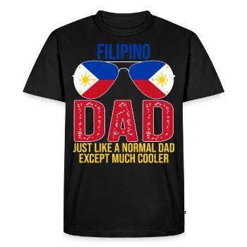 Filipino Dad Philippines Flag Sunglasses Father’s - T-shirt Premium bio Homme - noir - Devant - Nico (187cm)
