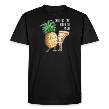Pizza Hawaï I Ananas Pizzeria motif pour - T-shirt Premium bio Homme - noir - Devant - Nico (187cm)