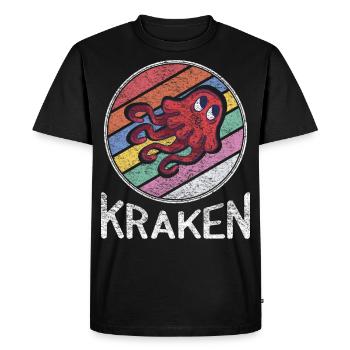 Kraken Children - Men's Premium Organic T-Shirt - black - Front - Nico (187cm)