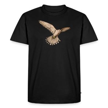 Fauconnier de la tour I de l’oiseau de proie chasse au croquant motif pour fauconnier - T-shirt Premium bio Homme - noir - Devant - Nico (187cm)