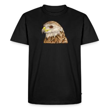 Rotmilan I Greifvogel Chasse au croquant motif pour fauconnier - T-shirt Premium bio Homme - noir - Devant - Nico (187cm)