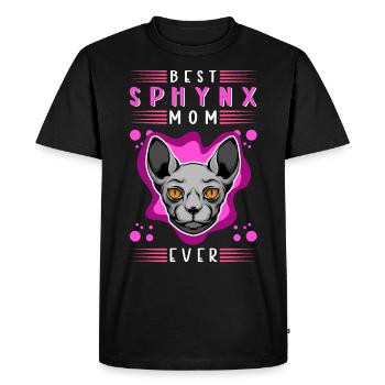Sphynx Mom Cat Sphinx Cat Owner Gift - Men's Premium Organic T-Shirt - black - Front - Nico (187cm)
