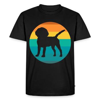 Chien Beagles Vintage Retro Beagle - T-shirt Premium bio Homme - noir - Devant - Nico (187cm)