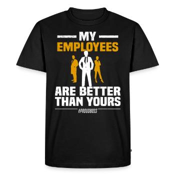 L’équipe entrepreneur startup fier patron collègues - T-shirt Premium bio Homme - noir - Devant - Nico (187cm)