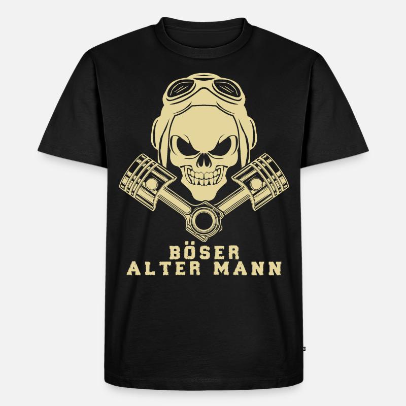 Böser alter Mann - Männer Premium Bio T-Shirt - Schwarz