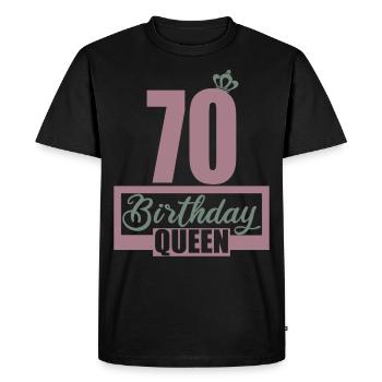 70e anniversaire 70 années 70 Birthday Queen - T-shirt Premium bio Homme - noir - Devant - Nico (187cm)