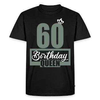 60e anniversaire 60 années 60 Birthday Queen - T-shirt Premium bio Homme - noir - Devant - Nico (187cm)
