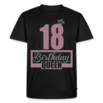 18e anniversaire 18 ans Birthday Queen - T-shirt Premium bio Homme - noir - Devant - Nico (187cm)