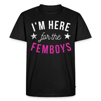 I’m Here For The Femboys Gay Pride Queer Femboy - T-shirt Premium bio Homme - noir - Devant - Nico (187cm)