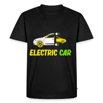 Voiture électrique environnement E-voiture batterie voiture - T-shirt Premium bio Homme - noir - Devant - Nico (187cm)