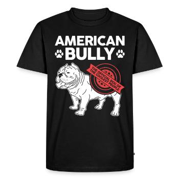 American Bully Dog Dog Owner Gift - Men's Premium Organic T-Shirt - black - Front - Nico (187cm)
