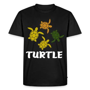 Tortue Animaux marins Tank Animaux Animaux - T-shirt Premium bio Homme - noir - Devant - Nico (187cm)