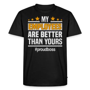 Entrepreneur Team Startup Fierté Chef Étoiles - T-shirt Premium bio Homme - noir - Devant - Nico (187cm)