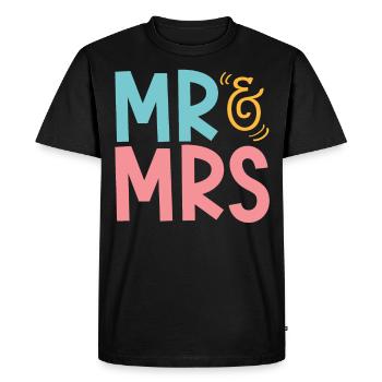 Mr & Mrs Mariage - T-shirt Premium bio Homme - noir - Devant - Nico (187cm)