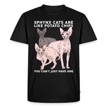 Sphynx Chats Sphinx | Cadeau de propriétaire de chat - T-shirt Premium bio Homme - noir - Devant - Nico (187cm)