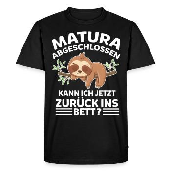 Faultier Gymnasium Abschluss Matura Gymnasiast Abi - T-shirt Premium bio Homme - noir - Devant - Nico (187cm)