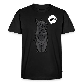 Stuer Scottish Terrier Chien - T-shirt Premium bio Homme - noir - Devant - Nico (187cm)