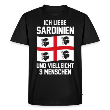 Italy Sardegna Cagliari Sardinia Gift - Men's Premium Organic T-Shirt - black - Front - Nico (187cm)