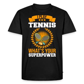 Tennis tennis tennis court de tennis - T-shirt Premium bio Homme - noir - Devant - Nico (187cm)