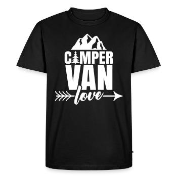 Campervan Love Motorhome Motorhome Caravan - Men's Premium Organic T-Shirt - black - Front - Nico (187cm)