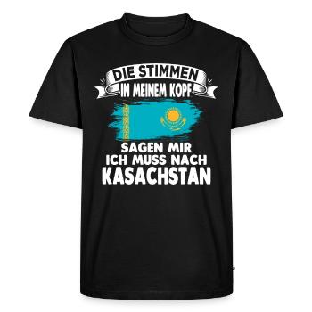 Kazakhstan - T-shirt Premium bio Homme - noir - Devant - Nico (187cm)