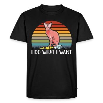Sphynx Cat Sphinx Cat Lover Gift - Men's Premium Organic T-Shirt - black - Front - Nico (187cm)