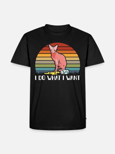 Sphynx Katze Sphinx Katzenliebhaber Geschenk - Männer Premium Bio T-Shirt - Schwarz
