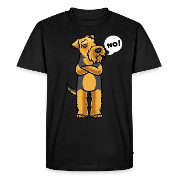 Sturer Welsh Terrier Chien - T-shirt Premium bio Homme - noir - Devant - Nico (187cm)