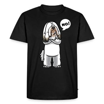 Têtu tibet terrier chien - T-shirt Premium bio Homme - noir - Devant - Nico (187cm)