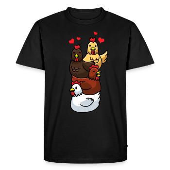 Chicken Chicken Farm Gift Funny Chicken - Men's Premium Organic T-Shirt - black - Front - Nico (187cm)