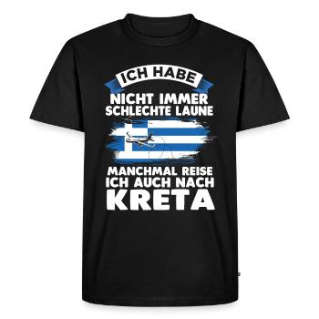 Crete Greece Gift - Men's Premium Organic T-Shirt - black - Front - Nico (187cm)