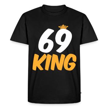 69e anniversaire 69 ans 69 ans - T-shirt Premium bio Homme - noir - Devant - Nico (187cm)