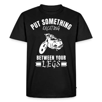 Mode de vie moto / Moto / Motard moto - T-shirt Premium bio Homme - noir - Devant - Nico (187cm)