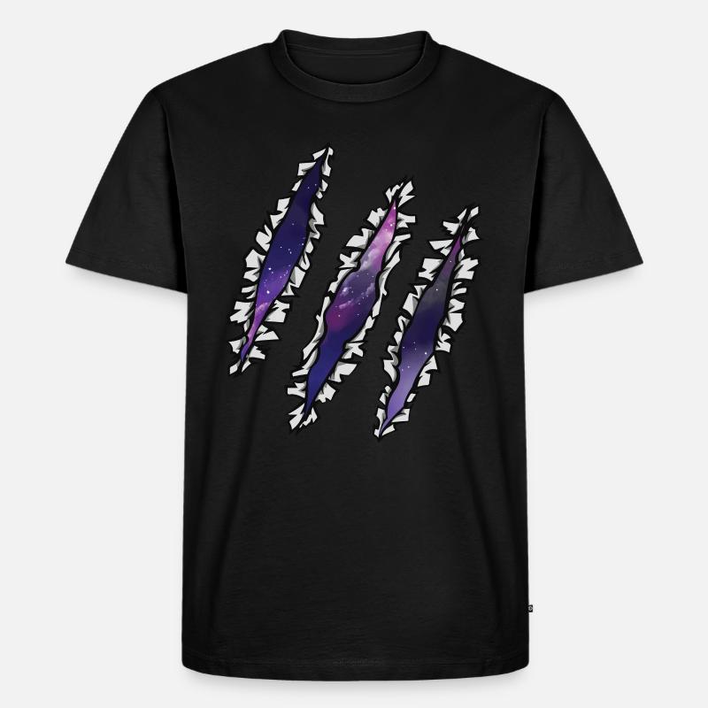 Scratch Galaxy Weltall Weltraum - Männer Premium Bio T-Shirt - Schwarz