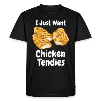 Chicken Tenders I Just Want Chicken Tendies - T-shirt Premium bio Homme - noir - Devant - Nico (187cm)