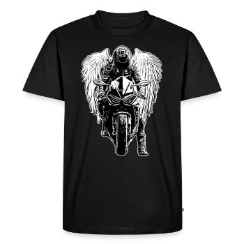 Mode de vie de motard de motard de motocyclettes de moto - T-shirt Premium bio Homme - noir - Devant - Nico (187cm)
