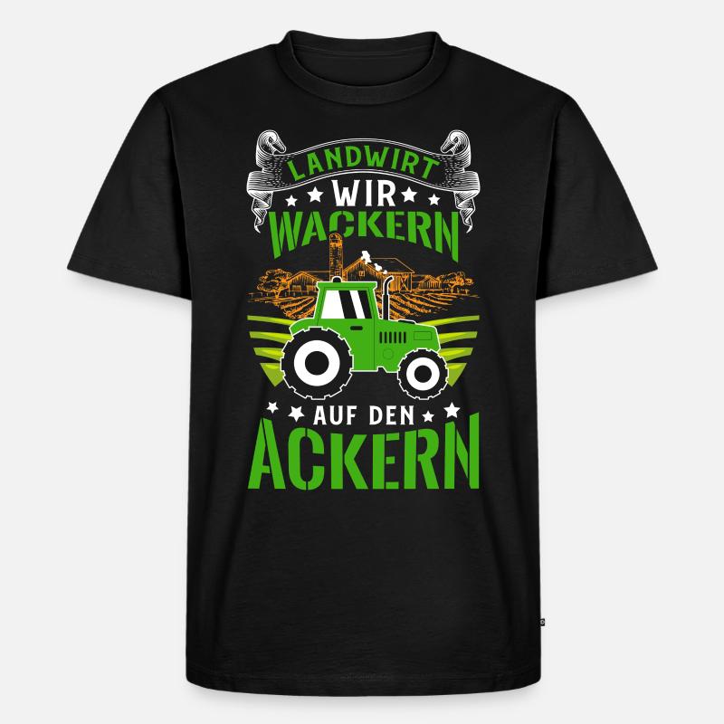 Landwirt - Männer Premium Bio T-Shirt - Schwarz