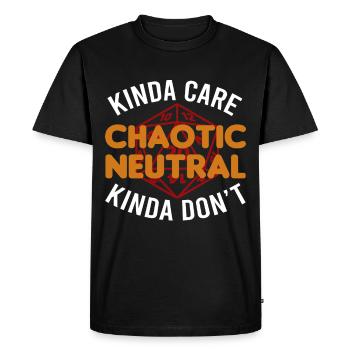 Funny RPG Gamer Kinda Care Chaotic Neutral Kinda D - T-shirt Premium bio Homme - noir - Devant - Nico (187cm)