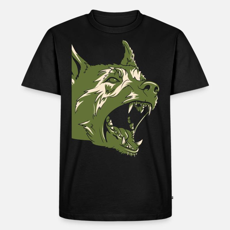 Kampfhund - Männer Premium Bio T-Shirt - Schwarz