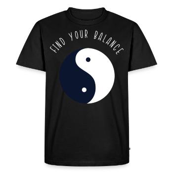 Yin et Yang - T-shirt Premium bio Homme - noir - Devant - Nico (187cm)