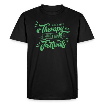 J’ai besoin de festivals Festival Musique - T-shirt Premium bio Homme - noir - Devant - Nico (187cm)