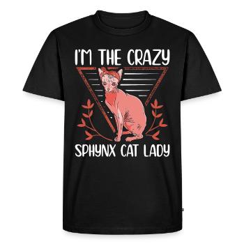 Sphynx chat Sphinx propriétaire de chat cadeau - T-shirt Premium bio Homme - noir - Devant - Nico (187cm)