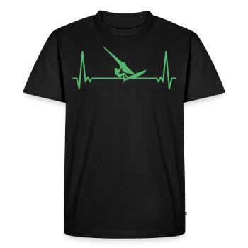 Planche à voile ECG Windsurfing Battement du cœur Windsurfer - T-shirt Premium bio Homme - noir - Devant - Nico (187cm)