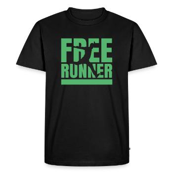Free Runner Parkour Freerunning Parkour Runner - Men's Premium Organic T-Shirt - black - Front - Nico (187cm)