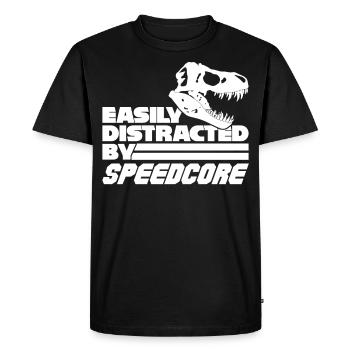 Speedcore Skull Techno - Men's Premium Organic T-Shirt - black - Front - Nico (187cm)