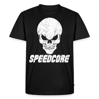 Speedcore Skull Techno - Men's Premium Organic T-Shirt - black - Front - Nico (187cm)