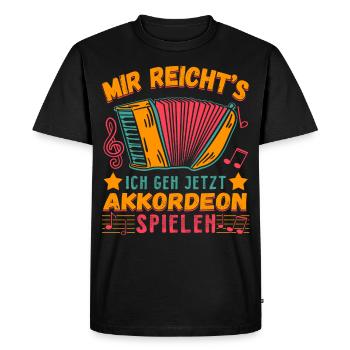 An accordion with a saying - Men's Premium Organic T-Shirt - black - Front - Nico (187cm)