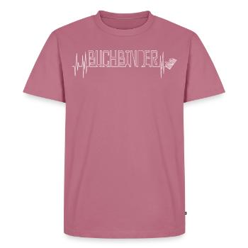 Buchbinder Buchbinderei - Men's Premium Organic T-Shirt - mauve - Front - Nico (187cm)